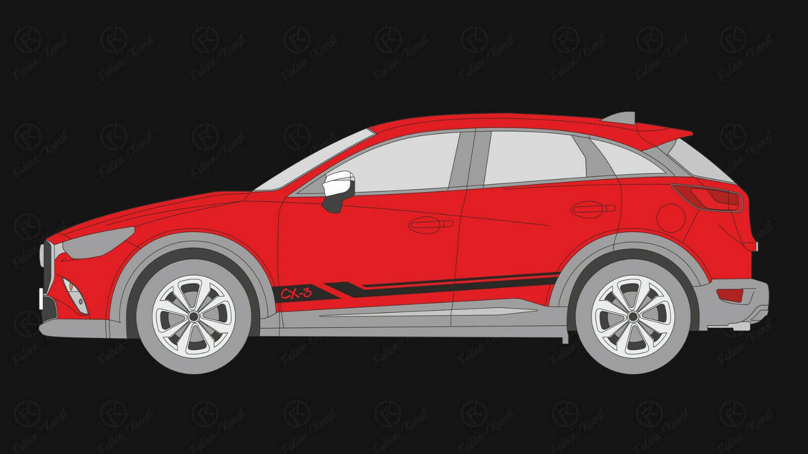 Cx 3 Side Stripe Stickers Suitable For Mazda Cx 3 Styling Etsy Ireland