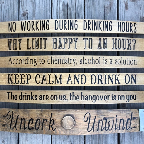 Wine Barrel Stave Signs - Etsy