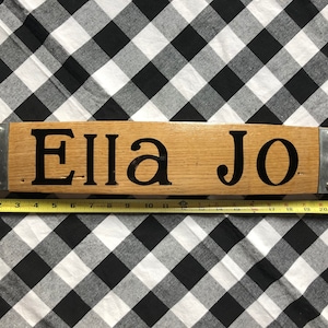 WHISKEY Barrel Stave Sign- 22”L / Custom Staves / Personalized Rustic Staves / Wedding Gift /   House Warming Gift