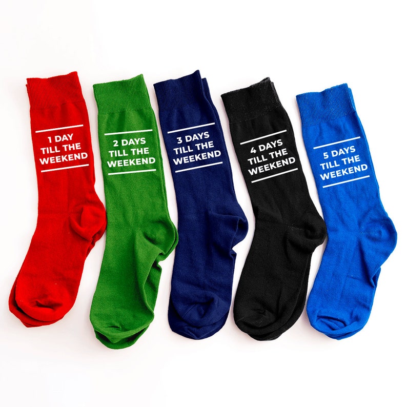 Everyday Socks Weekdays Socks Weekend Counting Socks Men Etsy