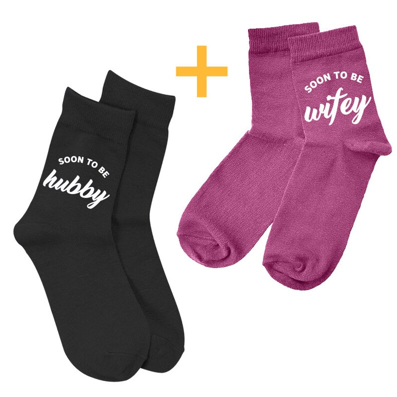 Wedding Gift Husband Wife Socks Couple Gift Gift for Both Soon to be Wifey Hubby Wifey Couple Socks Socks Soon to be Hubby