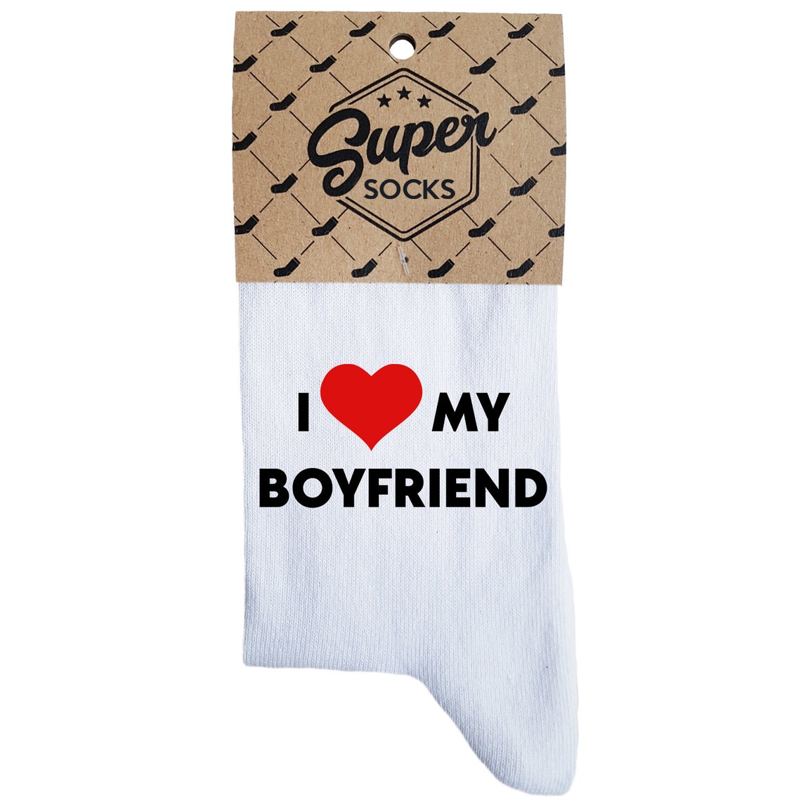 I Love My Boyfriend Socks Boyfriend Socks Couple Socks Love Etsy