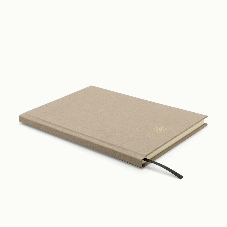 Hardcover notebook taupe A5 image 1