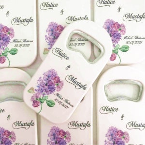 Ímãs abridores de tampas, plástico rígido, presentes de casamento personalizados, salve a data, noivado, despedida de solteira, presentes de damas de honra, chá de bebê