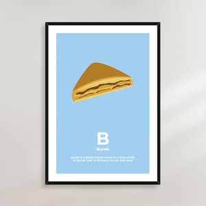Burek Balkan ABC Poster - Serbia, Bosnia, Croatia