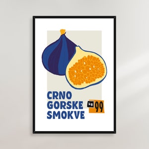 Crno Gorske Smokve Market Poster - Serbia, Croatia, Bosnia, Montenegro