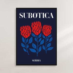 Subotica, Serbia - Cartel del mercado de flores