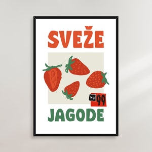 Sveze Jagode Market Poster - Serbia, Croatia, Bosnia
