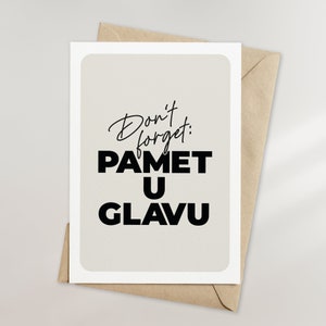 Carte de voeux Pamet u glavu - Serbien, Kroatien, Bosnien