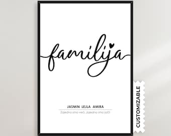 Familia Familija - Cartel hecho a medida - Serbia, Bosnia, Croacia