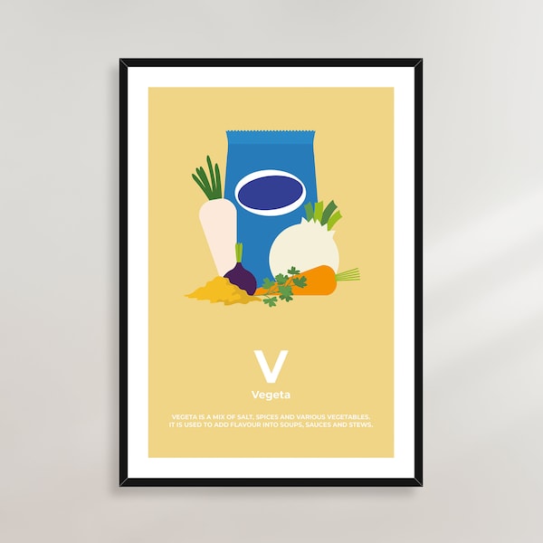 Vegeta Balkan ABC Poster - Serbia, Bosnia, Croatia