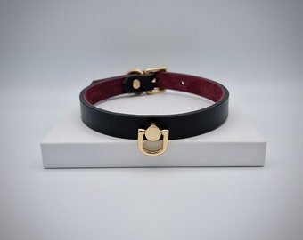 Freya Loop Collar | Full Grain Italian Leather | Suede Lined | Nickel Free | Handmade