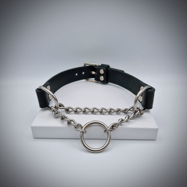 Kaedence Martingale halsband | Volnerf Italiaans leer | Nikkelvrij | Handgemaakt