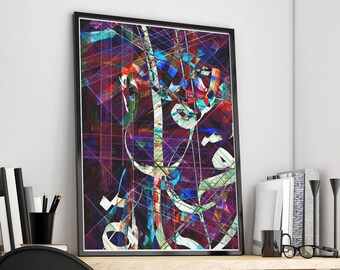 Abstract Art Print | Colorful Mixed-Media Home Decor