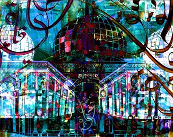 Dome of the Rock Art Print | Abstract Islamic Wall Decor (UNFRAMED)