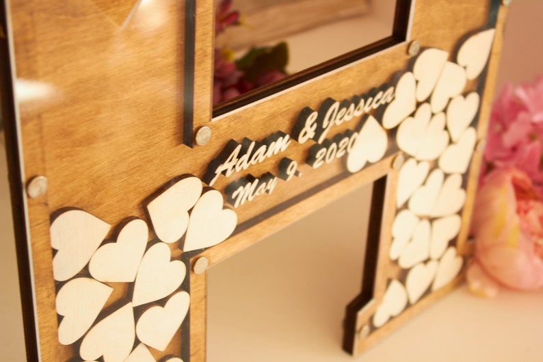 Wedding Drop Box Wooden Frame Guest Book Alternative Etsy