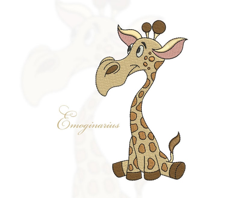 Machine Embroidery Design Giraffe Designs Animal 5 6 7 Etsy