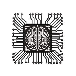 Machine Embroidery Design, Artificial Intelligence, AI, Brain, Logo, Machine Learning, Data Science, Programming, Tech, CPU - 4,5,6,7 inch