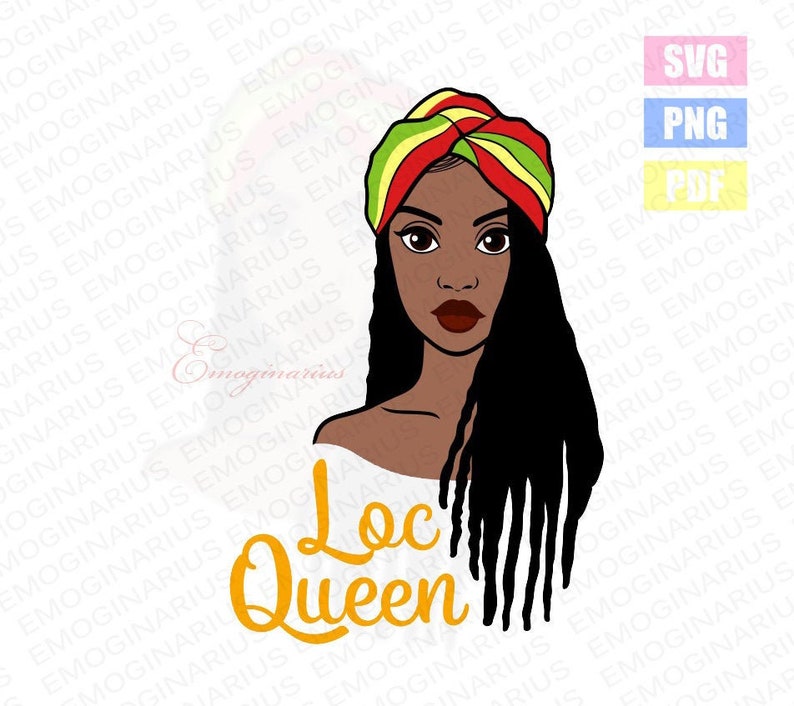 Download Vector Graphics Cute Girl Loc Queen Dreadlocks Natural | Etsy