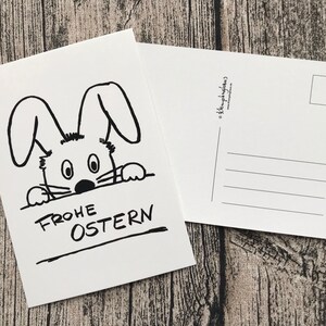 Postkarten Set Ostern Einzeln / 3er-Set Osterkarte, Ostern, Grußkarte, Schwarz-weiß, Osterbild, Monochrom Bild 4