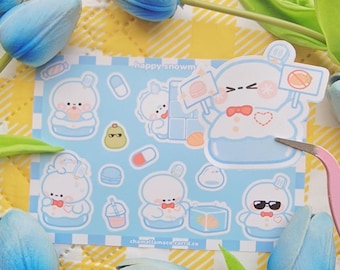 Zayne Happy Snowman | LADS Video Game | Love and Deepspace | Handmade Sticker Sheets
