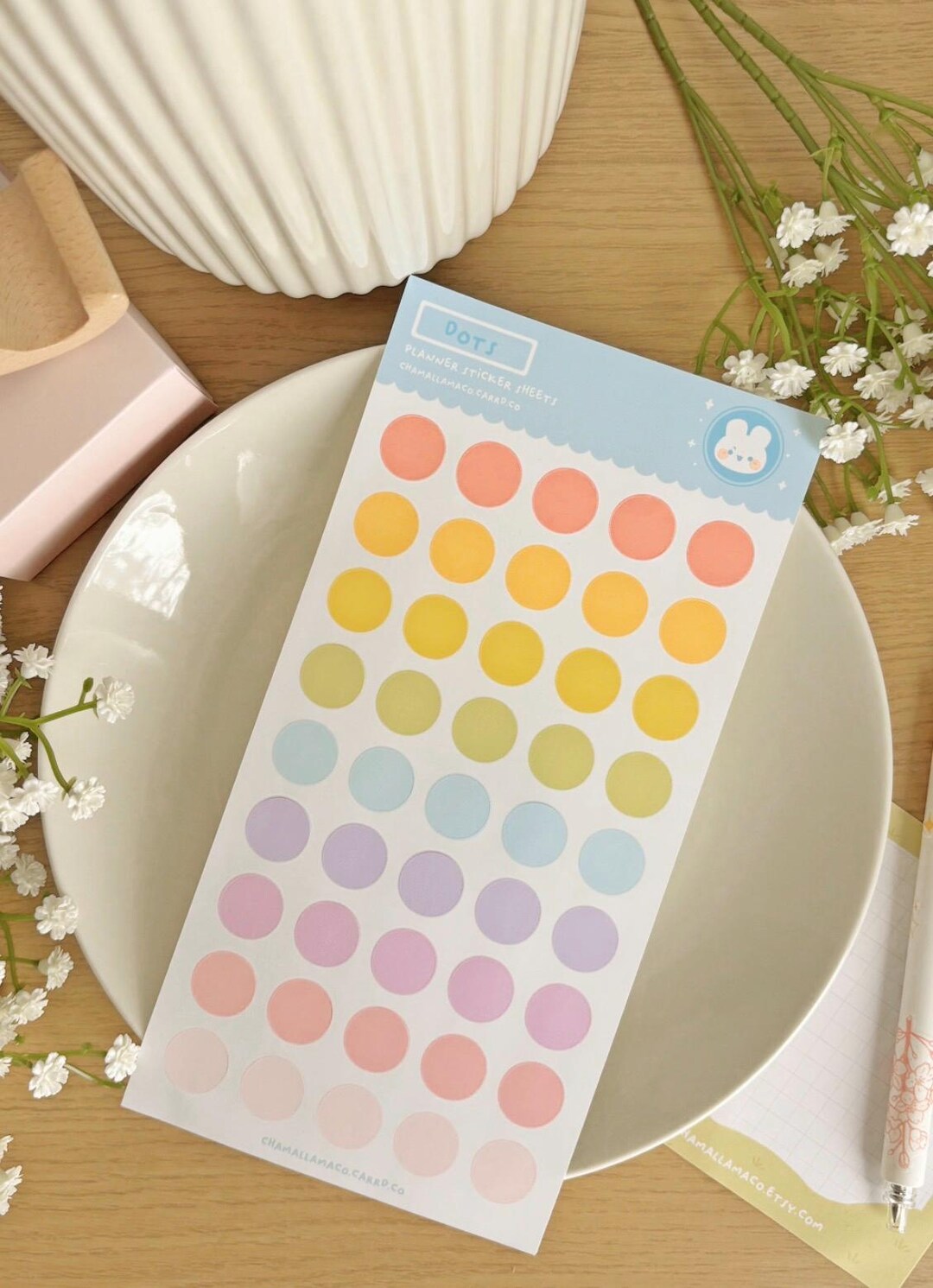 Pastel Dots Habit Tracker, Functional Planner Stickers, Colorful Weekly ...