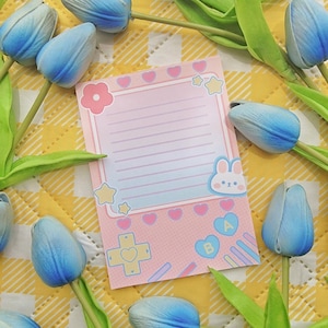 Retro Bunny | Retro 90s Anime Rabbit Memo Notepads | Cute Stationary | Cute To Do Lists