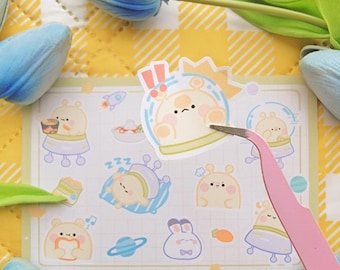 Xavier Galaxy Kid / Videogioco LADS / Amore e spazio profondo / Fogli di adesivi fatti a mano