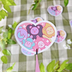 Saja Heart Sticker | Saja Boys | Huntrix | KPOP Demon Hunters Stickers | High Quality Matte Stickers