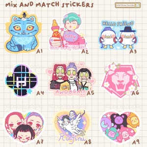 KPOP Demon Hunters | Saja Boys | Huntrix | Anime Stickers | Mix & Match Stickers | High Quality Matte Stickers