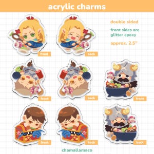 Dungeon Meshi | Delicious in Dungeon Keychains | Laios | Marcille | Chilchuck | Senshi | Acrylic Keychains Collection Vol.1