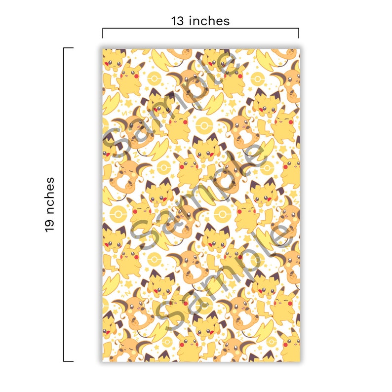 Pokemon Gift Wrap Pokemon Wrapping Paper PKMN Gift Wrap Etsy