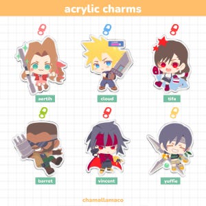 Final Fantasy 7 | Cloud Strife | FFVII | Final Fantasy Rebirth | Acrylic Keychains Collection Vol.1