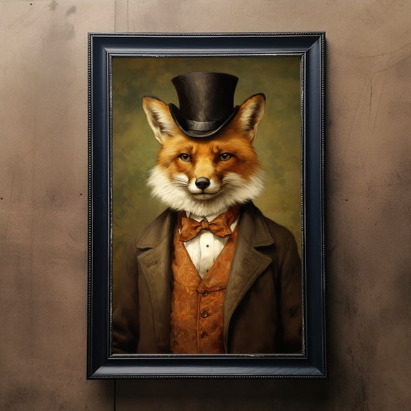 Vintage Portrait of Animal Etsy