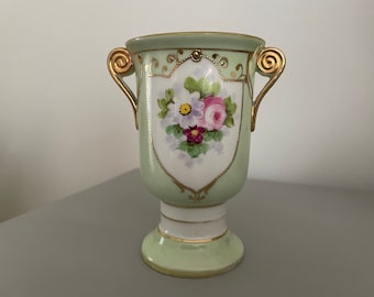 Grüne Blume Vintage Noritake Vase