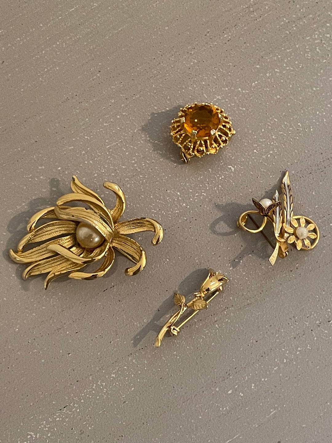 Vintage Costume Brooches Etsy