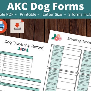 Dog Ownership Record and Breeding Records - AKC