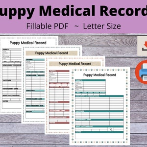 Puppy Medical Records for Breeders and Rescues- Litter Records