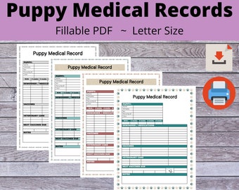 Registros médicos de cachorros para criadores y rescates: registros de camada