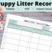 Puppy Litter Record - AKC - Breeder Forms - Etsy