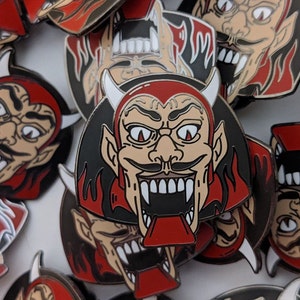 Dante&#39;s Inferno hard enamel pin 1.25&quot; Miracle Strip Amusement Park