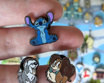 Teenie Weenie pins Stitch, Sirenita Max, Fifi de Minnie 0.75" esmalte duro Set de 3