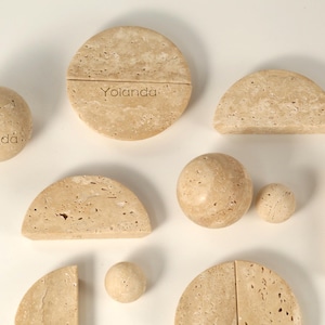 Natürliche Travertin-Schrankknöpfe aus Messing, Schrankgriffe, Knöpfe, Steine, Schubladenknöpfe, Griffe, Schrankgriffe, Möbelbeschläge