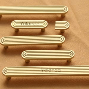 Matte Gold Cabinet Handles Knobs Pulls, Brass boho rainbow Drawer Knobs handle, laser engraved Dresser Wardrobe Pulls Knobs Handles