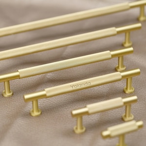 High quality Knurled Brass Cabinet handles pull knobs Drawer Dresser handles knobs, laser engraved Wardrobe cupboard Knobs pulls handle