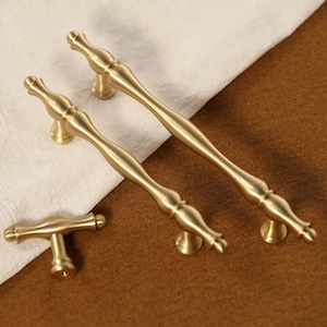 Messing Ripple Schrankgriffe Ziehknöpfe Antike Messing Griffe Schubladenknäufe Knobs Griffe Kleiderschrank Knauf Griff Pull DIY Möbelbeschläge