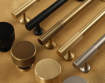 Gold boho striped Brass Handles, Aged Brass Cabinet Handles Pull, Drawer Pulls Knobs Handles,Wardrobe Knob handle pull, Furniture Hardware
