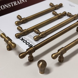Antik Messing Schublade Griff Pulls Bronze Kabinett Knäufe Griffe Messing Knobs Griff Küchengriffe Kleiderschrank Griff Tür ziehen
