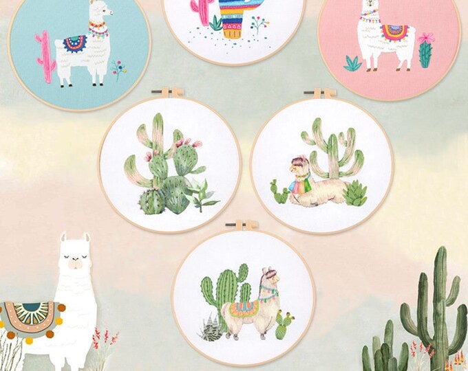 Succulent Embroidery Kit for Beginner Embroidery Kit Plants Etsy