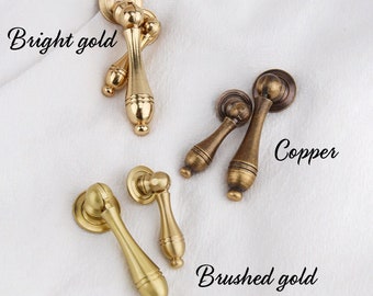Copper Cabinet Drop knobs, Vintage Brass Pendant knobs Pendant Drawer Pulls Knobs Handles Wardrobe Knobs handle pulls,DIY Furniture Hardware